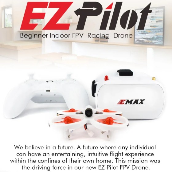 Ez Pilot 82mm Mini 5.8g Indoor Racing  With Camera Goggle Glasses Rc  2~3s Rtf Version for Beginner